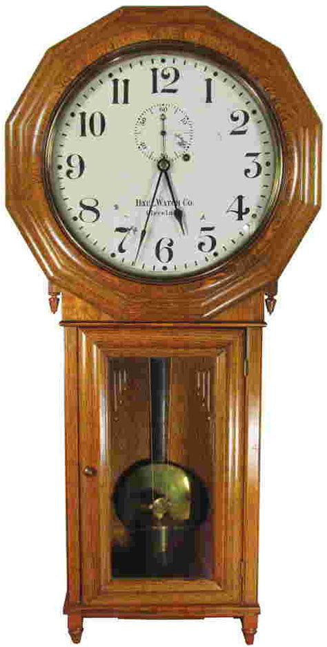 Ball Watch Co Antique Oak Regulator Clock