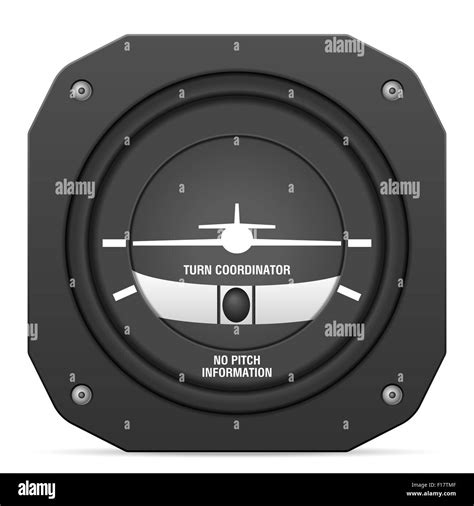 Flight instrument turn coordinator on a white background Stock Photo - Alamy