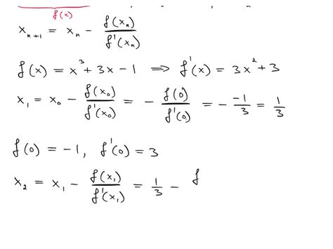 Solved Use Newtons Method To Estimate The One Real Solution Of X33x−