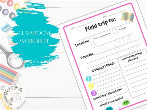 Kids Field Trip Worksheet Printable Field Trip Question Worksheet ...