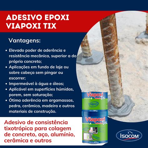 Adesivo Epoxi Viapoxi Tix Viapol Isocom Impermeabilizantes Isocom