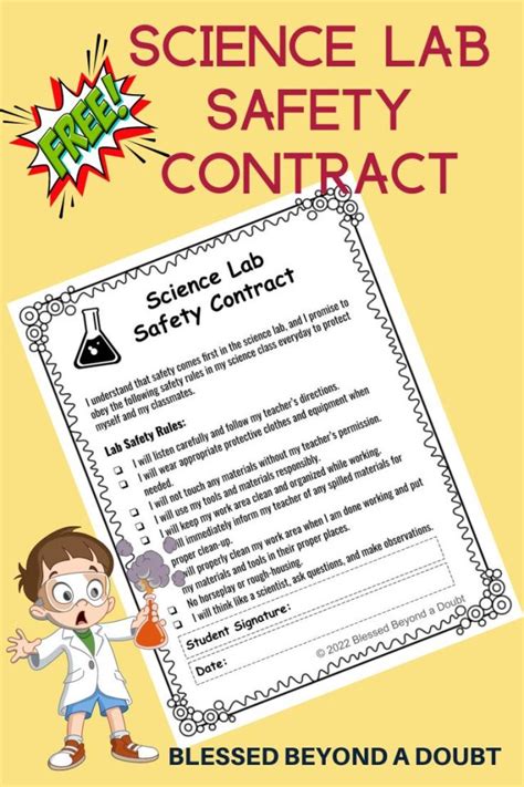 Free Science Lab Safety Contract Blessed Beyond A Doubt