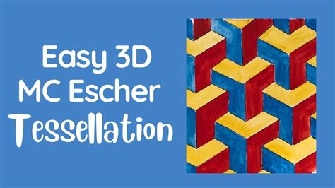 Easy Mc Escher Tessellation Drawing In D Youtube