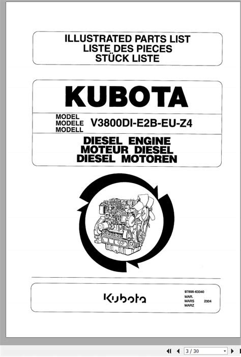 Kubota Engine V Di Part Manual En Deu Auto Repair Manual Forum