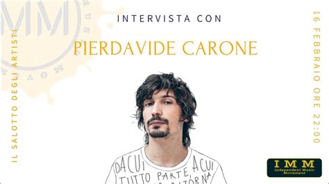 Il Salotto Degli Artisti Con Pierdavide Carone Youtube