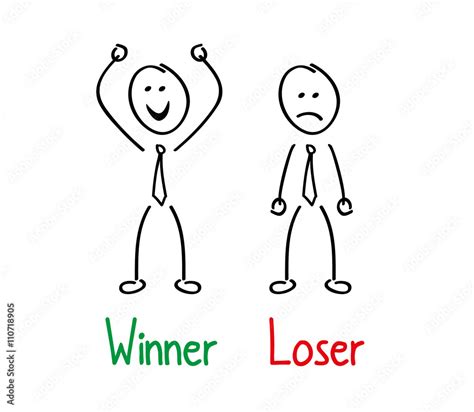 Winner Loser Illustration Stock Vector Adobe Stock