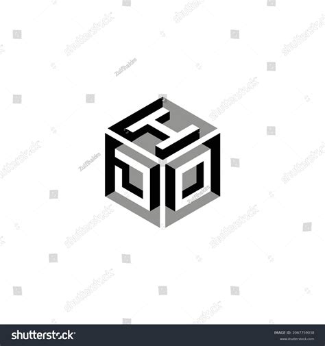 Vector Graphic Initials Letter Doh Logo Stock Vector (Royalty Free) 2067759038