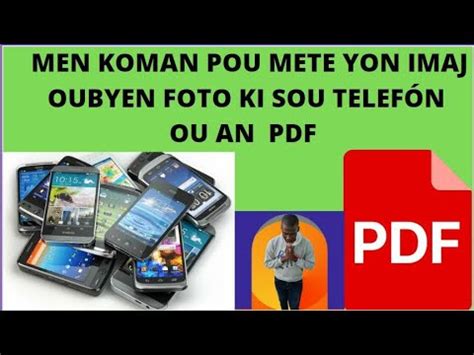 Men K Man Pou Mete Yon Photo An Pdf Pou Voye L Bay Yon Zanmi W Byen