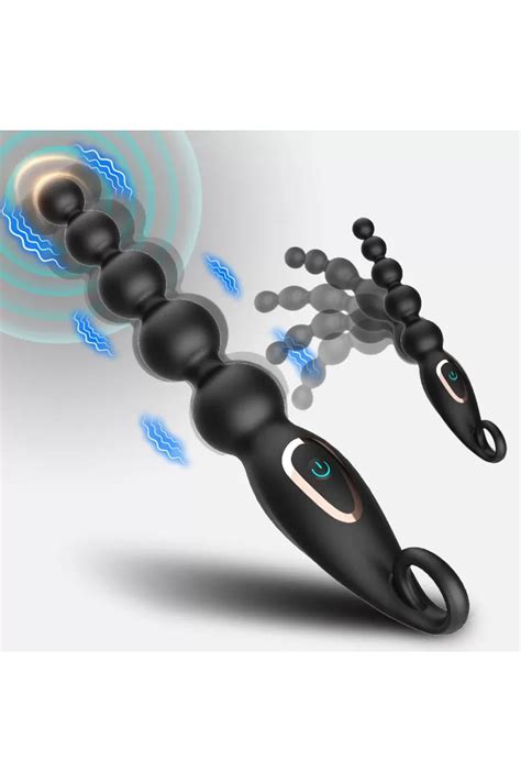 LustShop Anal Plug Tutma Aparatlı Su Geçirmez Bükülebilir Şarjlı Titreşimli Anal Boncuk