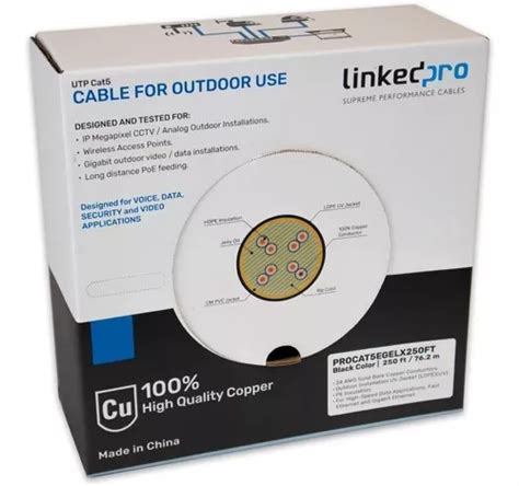 Cable Cat5e De Red Con Relleno De Gel Para Entierro Directo