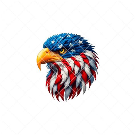 Bald Eagle Flag Clipart-clip Art Graphics Design-digital Download Image ...