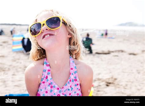 Happy Beach Girl Stock Photo Alamy