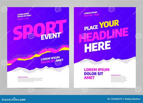 Modelo De Cartaz De Layout Para Evento Esportivo Ilustração do Vetor