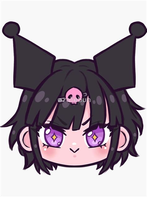 "Kuromi-san" Sticker for Sale by azaliebun | Redbubble