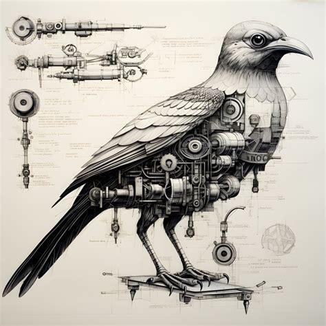 Vapeur Oiseau M Canique Blueprints De Da Vinci