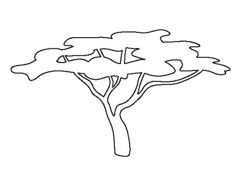 Printable African Tree Template African Tree Tree Stencil Tree Drawing