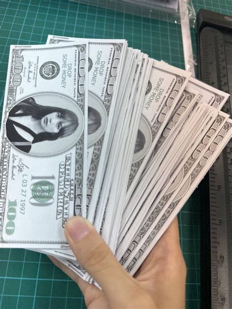 Wts Blackpink Lisa 100 Dollar Bill Fan Made Hobbies And Toys