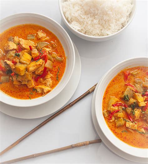 Poulet Tha Au Curry Rouge