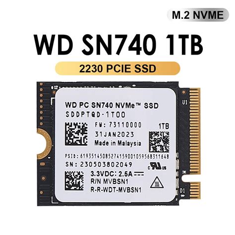 Western Digital SN740 1TB PCIe 4x4 Internal SSD Drive, for Microsoft ...