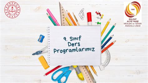 9 SINIF DERS PROGRAMLARI Balgat Aliye Yahşi Mesleki ve Teknik