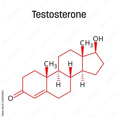 Vecteur Stock Testosterone Molecular Structure Testosterone Is The