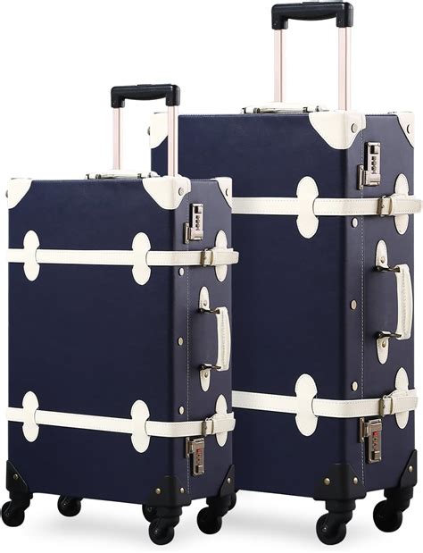 Amazon Unitravel Vintage Suitcase Set Spinner Travel Hardside