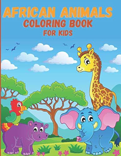 African Animals Coloring Book For Kids Wildlife Coloring Pages Easy