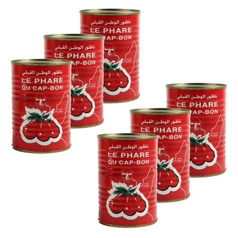 Lot X Double Concentr De Tomate Le Phare Du Cap Bon Conserve