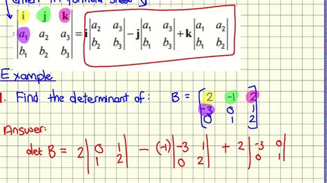 Ah Matrices Lesson 3 Determinant Inverse And Identity Matrix Youtube