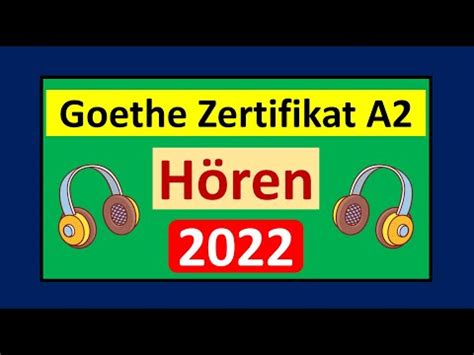 A2 Hören Start Deutsch A2 Hören Modelltest 2022 mit Lösung am Ende