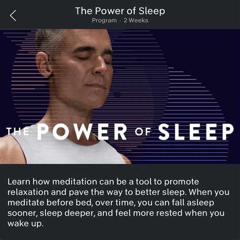 Peloton The Power Of Sleep Program Class List Schedule Overview