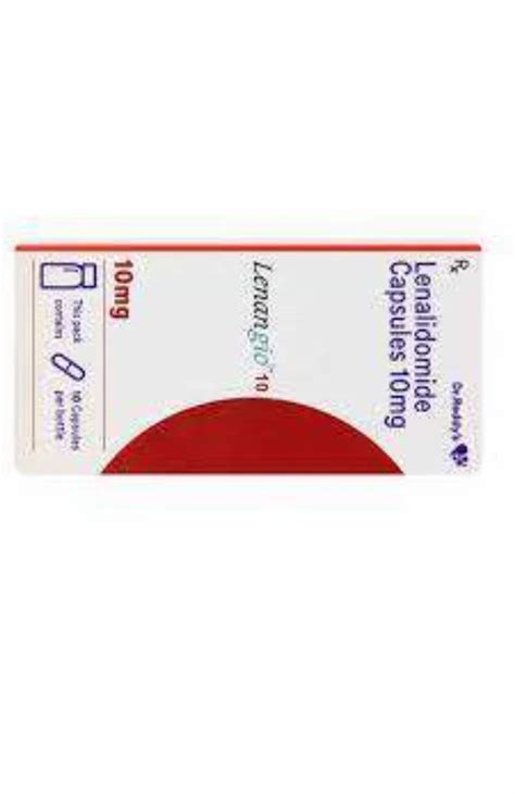 Lenalidomide Capsules 10Mg Lenangio 10 Mg Capsule Dr Reddy S At Rs