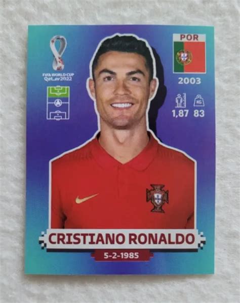 PANINI FIFA WORLD Cup Qatar 2022 Cristiano Ronaldo Sticker POR18 5 00