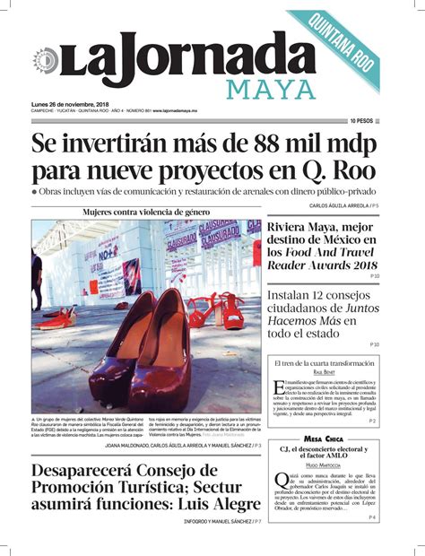 La Jornada Maya · Lunes 26 De Noviembre De 2018 By La Jornada Maya Issuu