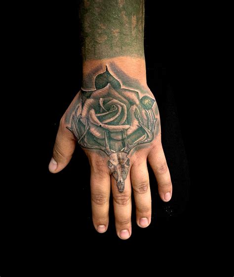 Rose Hand Tattoos For Men