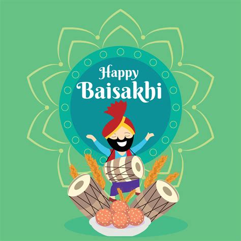 Baisakhi Happy Baisakhi Vaisakhi Festival Background And Typography