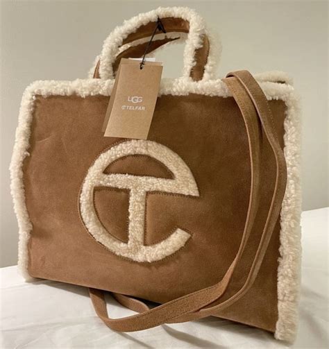 Ugg X Telfar Shopping Bag Medium Chestnut In Shearling Ebay Bags