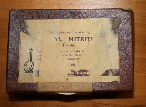 Amyl Nitrate Box With Amyl Nitrate Capsules And Insulin Syringe