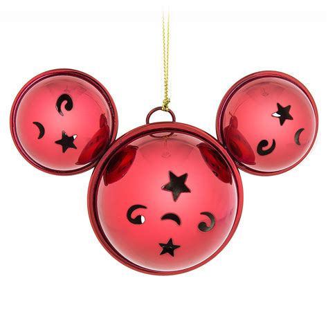 Disney Christmas Ornament - Mickey Ears Jingle Bells - Red