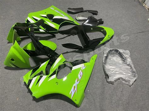 Green Black Fairing Kit For Kawasaki Ninja Zx R Abs Injection