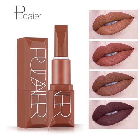 Pudaier Rich Vitamin E Matte Lipstick Moisturizer Nude Makeup Pumpkin