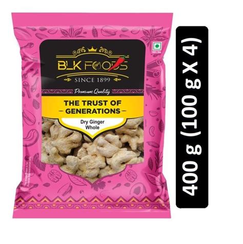 Blk Foods Select Dry Ginger Whole Sonth 400g 4 X 100g Jiomart