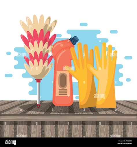 Cleaning Products For Home Cartoons Stock Vector Image Art Alamy