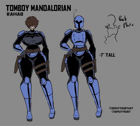 Deputy Rusts Reference Sheet For His Tomboy Mandalorian Girl Rahab