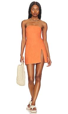 Sndys Serena Mini Dress In Orange Revolve