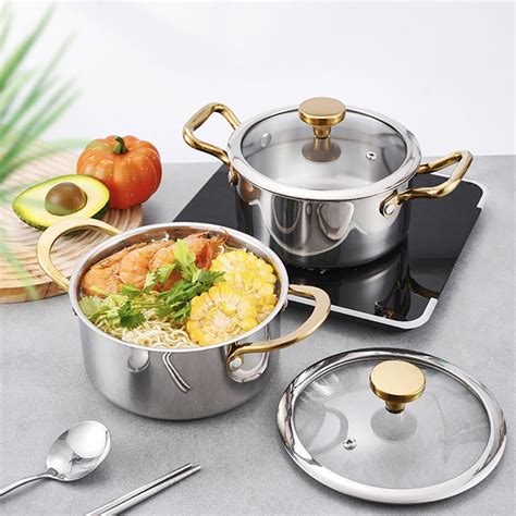 New High Quality Stainless Steel Hot Pot Camping Cookware Kitchenware Kitchen