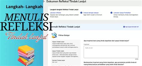 Info Guru Berikut Langkah Langkah Mengisi Refleksi Upaya Tindak Lanjut