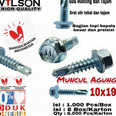 Jual Baut Roofing Baut Baja Ringan Skrup Baja Ringan Roofing 1 000Pcs