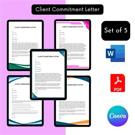 Client Commitment Letter Sample With Examples Word