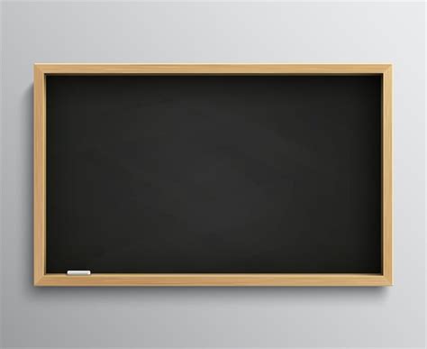 Blank retro class blackboard with chalk pieces. Empty black chalkboard By Microvector ...